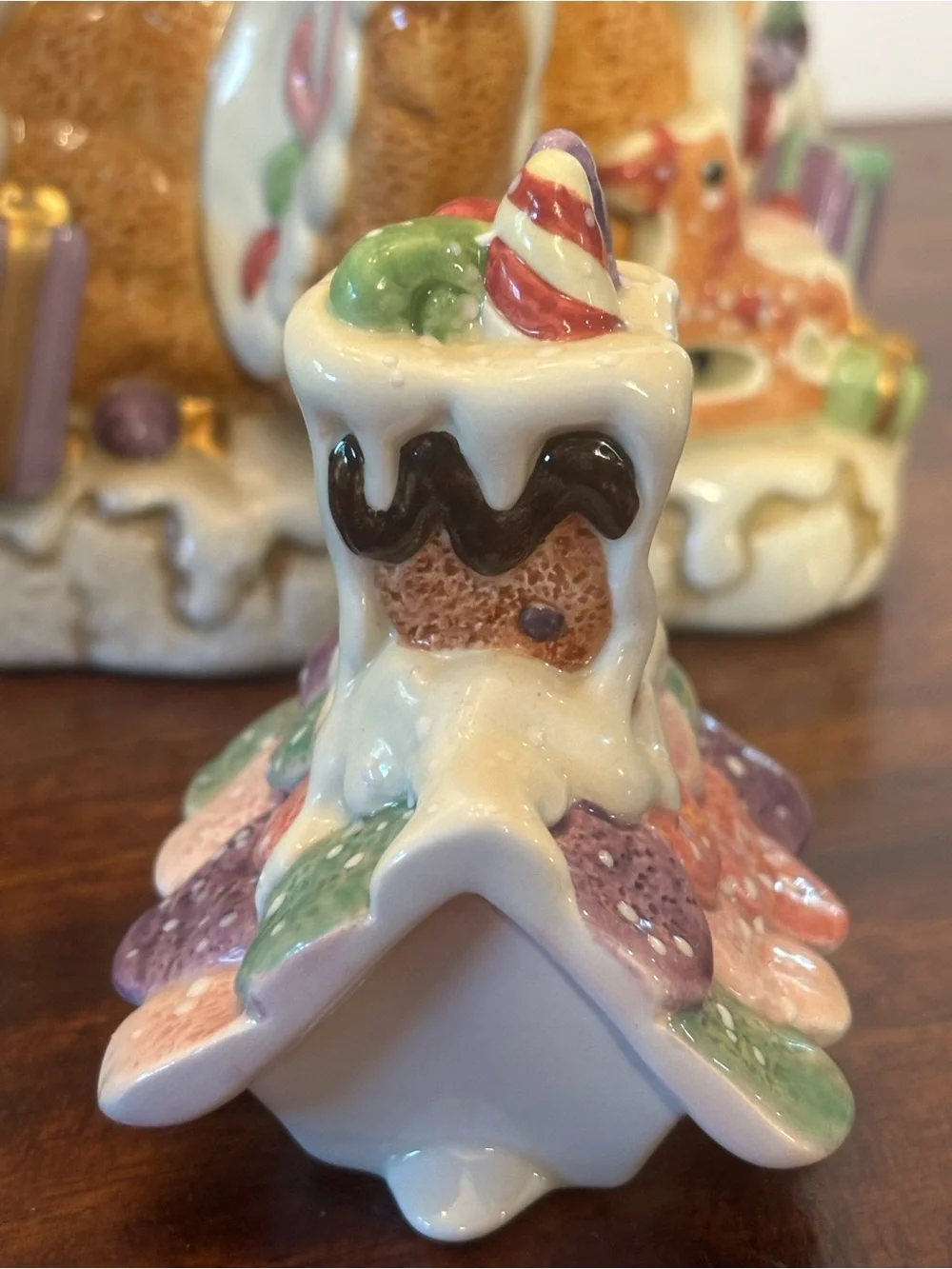 Fitz & Floyd Christmas Candy Land Express CANDY SHOP Teapot No Box EUC